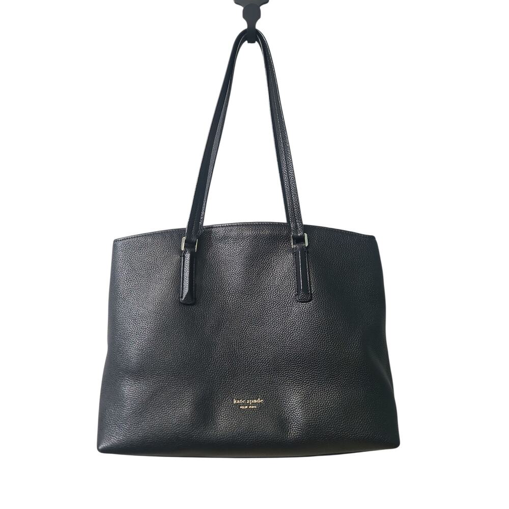 Kate Spade Black Pebble Abbott Large Tote